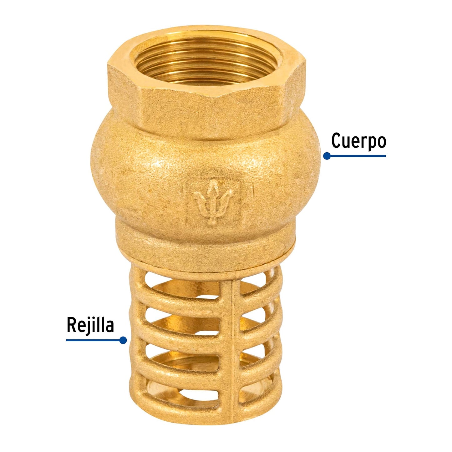 Pichancha con rejilla de latón 3/4", FOSET 49045