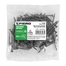 Cargar imagen en el visor de la galería, BOLSA CON 100 PIJAS MULTIUSOS #8 X 1-3/4&#39;&#39; FIERO 44346 *
