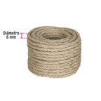 PIOLA SISAL 6 MM X 15 M NATURAL, FIERO 45655 *