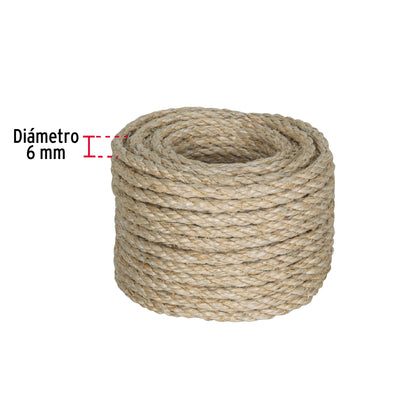 PIOLA SISAL 6 MM X 15 M NATURAL, FIERO 45655 *