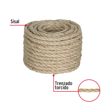 PIOLA SISAL 8 MM X 15 MM NATURAL, FIERO 45657 *