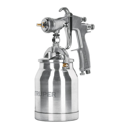 PISTOLA P/PINTAR SUCCIÒN HVLP VASO ALUMINIO, 1.4 MM, TRUPER 14084 P
