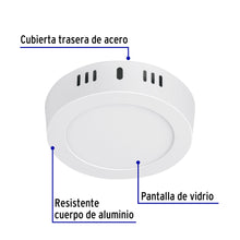 Cargar imagen en el visor de la galería, LUMINARIO LED TIPO PLAFÓN 6W, REDONDO, LUZ DE DIA, BLANCO 46711 *
