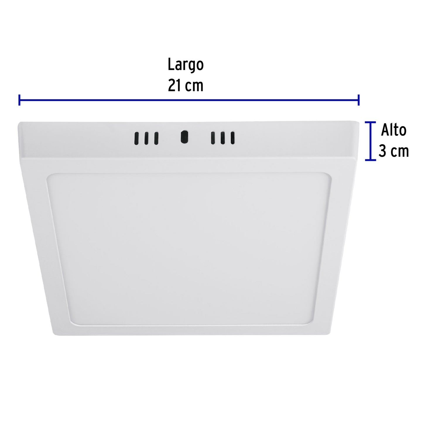 LUMINARIO LED TIPO PLAFÒN 18W, CUADRADO, LUZ DE DIA, BLANCO 47444 *