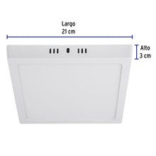 Cargar imagen en el visor de la galería, LUMINARIO LED TIPO PLAFÒN 18W, CUADRADO, LUZ DE DIA, BLANCO 47444 *
