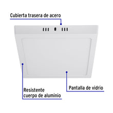 Cargar imagen en el visor de la galería, LUMINARIO LED TIPO PLAFÒN 18W, CUADRADO, LUZ DE DIA, BLANCO 47444 *
