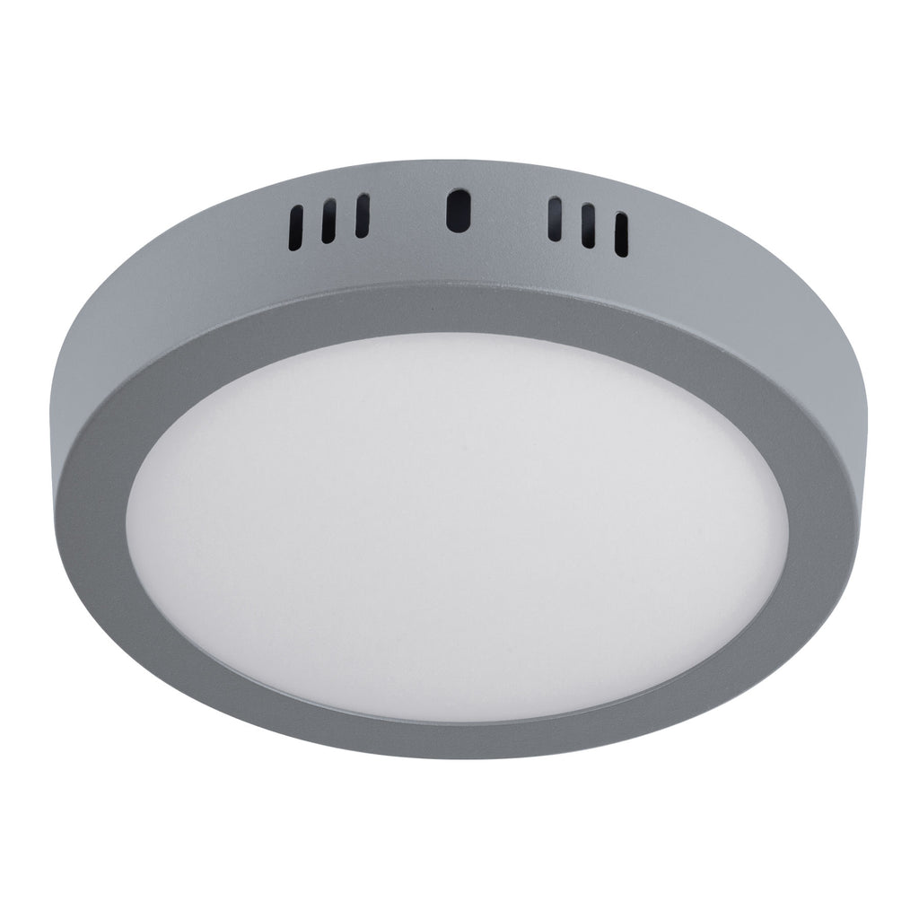 LUMINARIO LED TIPO PLAFÓN 12W, REDONDO, LUZ DE DIA, GRIS 47347 P