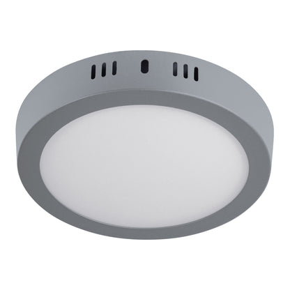 LUMINARIO LED TIPO PLAFÓN 12W, REDONDO, LUZ DE DIA, GRIS 47347 P