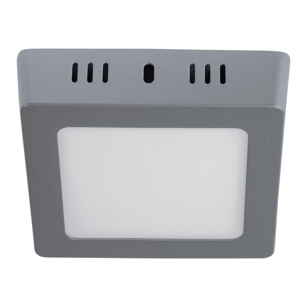 LUMINARIO LED TIPO PLAFÓN 6W, CUADRADO, LUZ DE DÍA, GRIS 47446