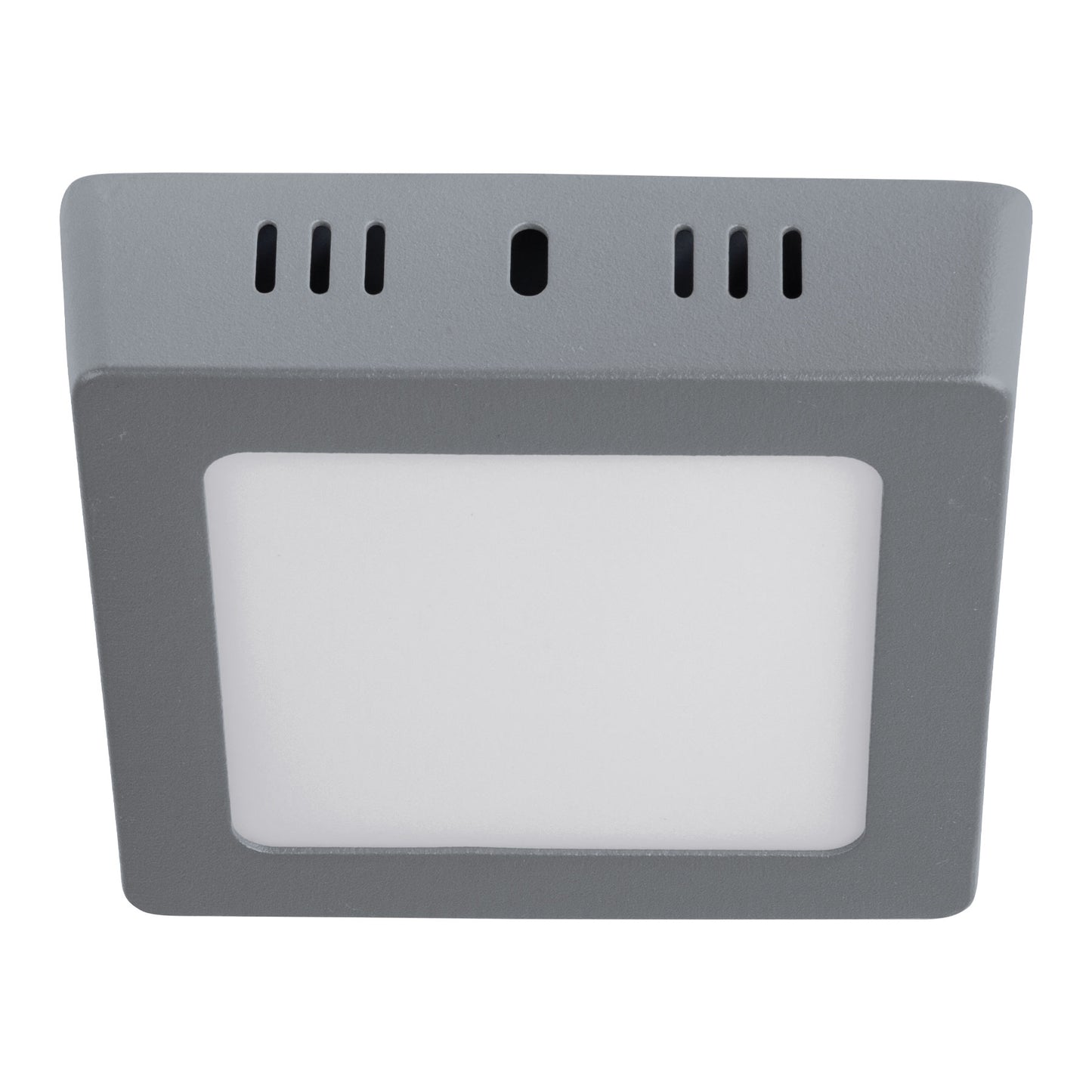 LUMINARIO LED TIPO PLAFÓN 6W, CUADRADO, LUZ DE DÍA, GRIS 47446