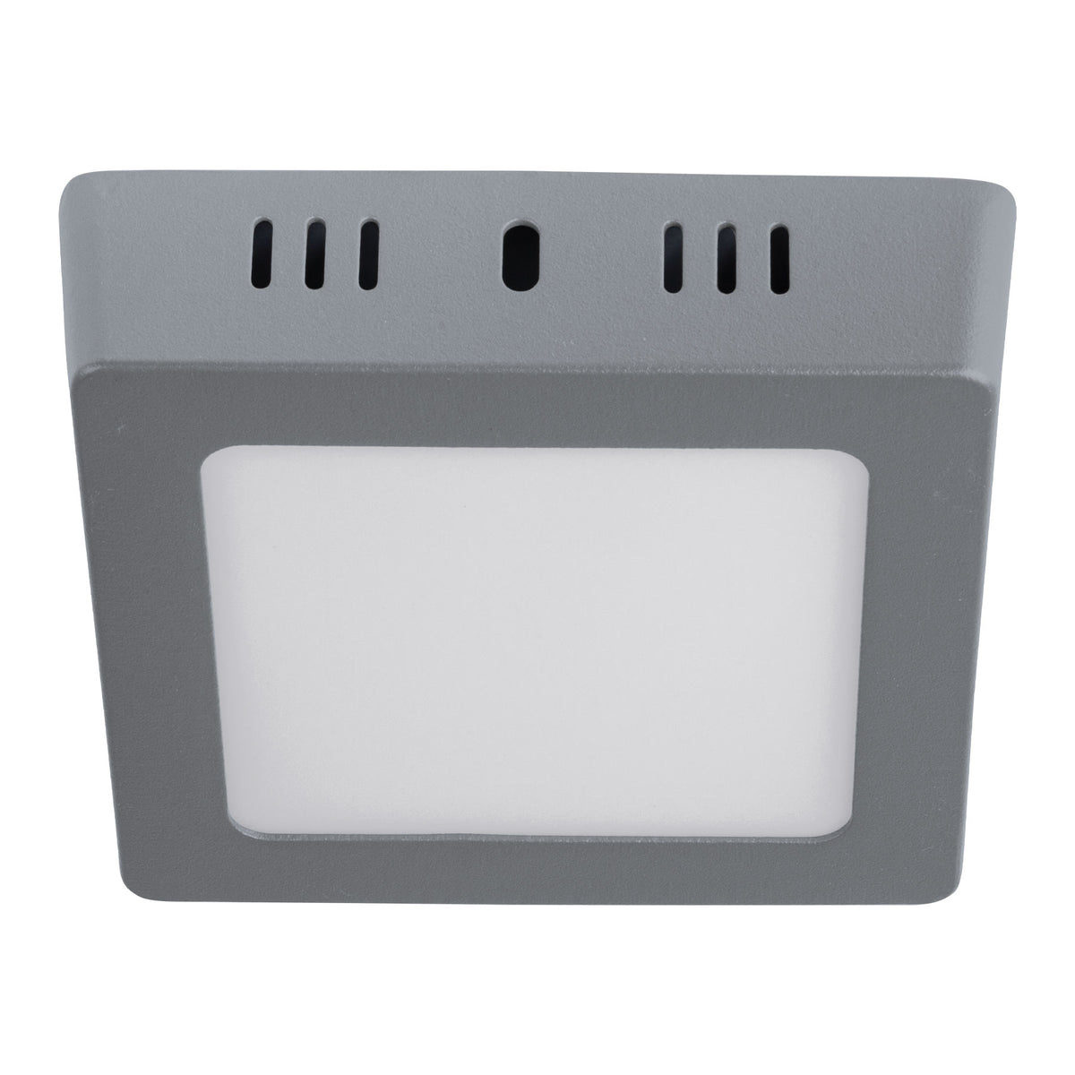 LUMINARIO LED TIPO PLAFÓN 6W, CUADRADO, LUZ DE DÍA, GRIS 47446