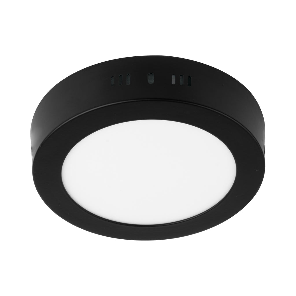 LUMINARIO LED TIPO PLAFÓN 6W, REDONDO, LUZ DE DÍA, NEGRO 47395 *