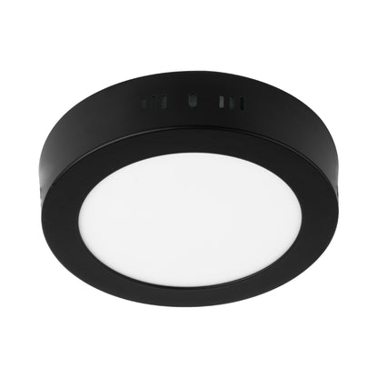 LUMINARIO LED TIPO PLAFÓN 6W, REDONDO, LUZ DE DÍA, NEGRO 47395 *