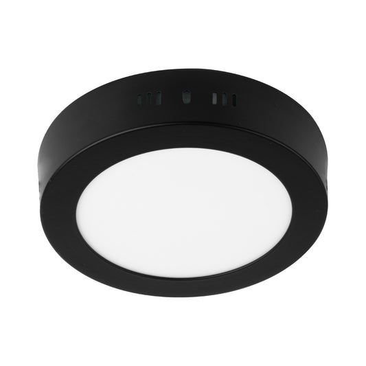 LUMINARIO LED TIPO PLAFÓN 6W, REDONDO, LUZ DE DÍA, NEGRO 47395 *