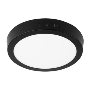 LUMINARIO LED TIPO PLAFÓN 12 W, REDONDO, LUZ DE DÍA, NEGRO 47396 P