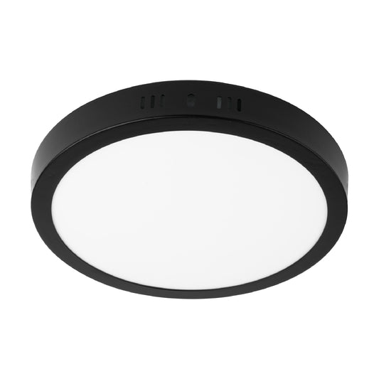 LUMINARIO LED TIPO PLAFÓN 18W, REDONDO, LUZ DE DÍA, NEGRO 47397 *