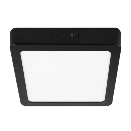 LUMINARIO LED TIPO PLAFÓN 12 W, CUADRADO, LUZ DE DIA, NEGRO 47416 *
