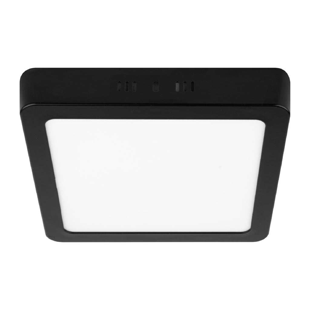 LUMINARIO LED TIPO PLAFÓN 18W, CUADRADO, LUZ DE DÍA, NEGRO 47417 *