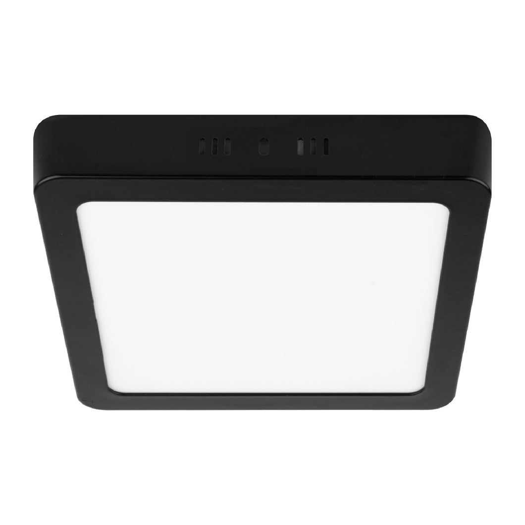 LUMINARIO LED TIPO PLAFÓN 18W, CUADRADO, LUZ DE DÍA, NEGRO 47417 P