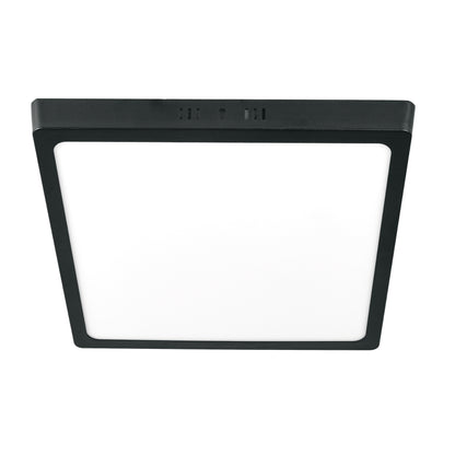 LUMINARIO LED TIPO PLAFÓN 24W, CUADRADO, LUZ DE DÍA, NEGRO 47418 *