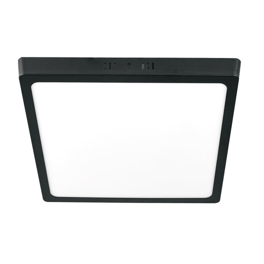 LUMINARIO LED TIPO PLAFÓN 24W, CUADRADO, LUZ DE DÍA, NEGRO 47418 *