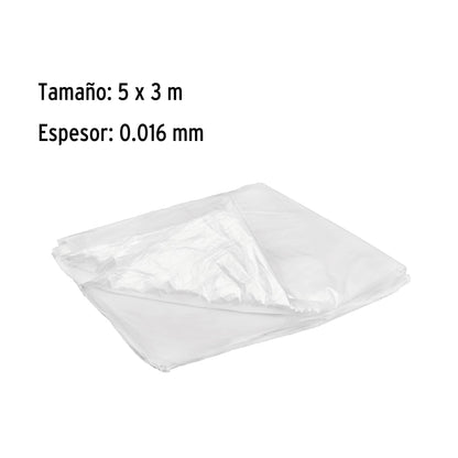 PLASTIPROTECTOR 5 X 3M, USO LIGERO, TRUPER 11109 *