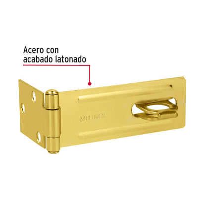 PORTACANDADO DE ACERO LATONADO 4-1/2'', HERMEX 43745 P