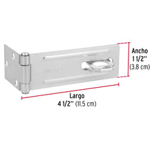 Cargar imagen en el visor de la galería, PORTACANDADO DE ACERO ZINCADO 4-1/2&#39;&#39; HERMEX 43746 P
