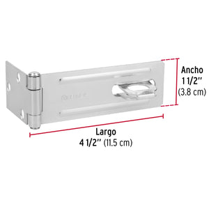 PORTACANDADO DE ACERO ZINCADO 4-1/2'' HERMEX 43746 P