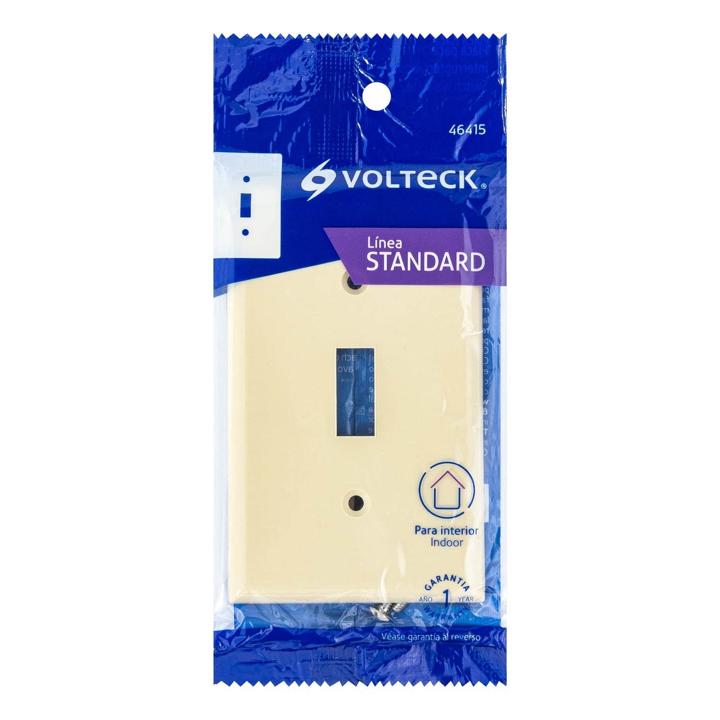 PLACA ABS P/INTERRUP VERT,STANDAR,MARFIL 46415 P