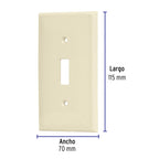 PLACA ABS P/INTERRUP VERT,STANDAR,MARFIL 46415 P