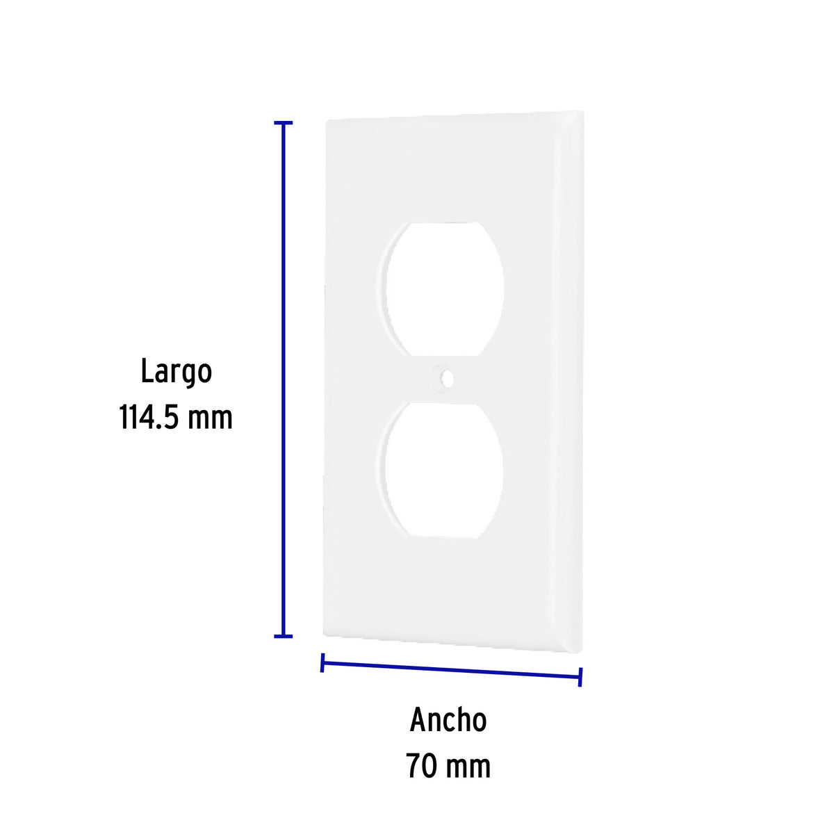 PLACA, DE ABS, STANDARD, BLANCO 40241 *