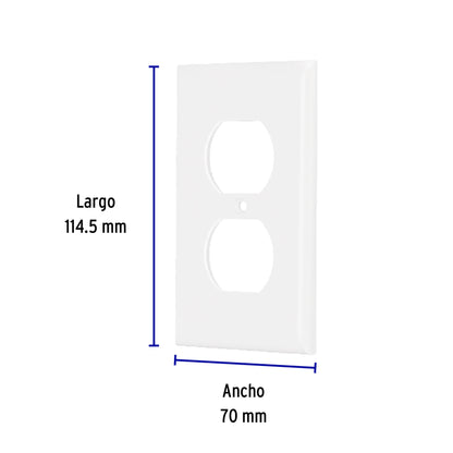 PLACA, DE ABS, STANDARD, BLANCO 40241 *