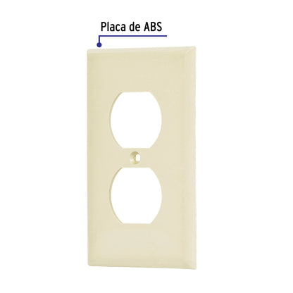 PLACA DE ABS DÙPLEX, STANDARD, MARFIL 46406 P