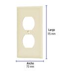 PLACA DE ABS DÙPLEX, STANDARD, MARFIL 46406 P