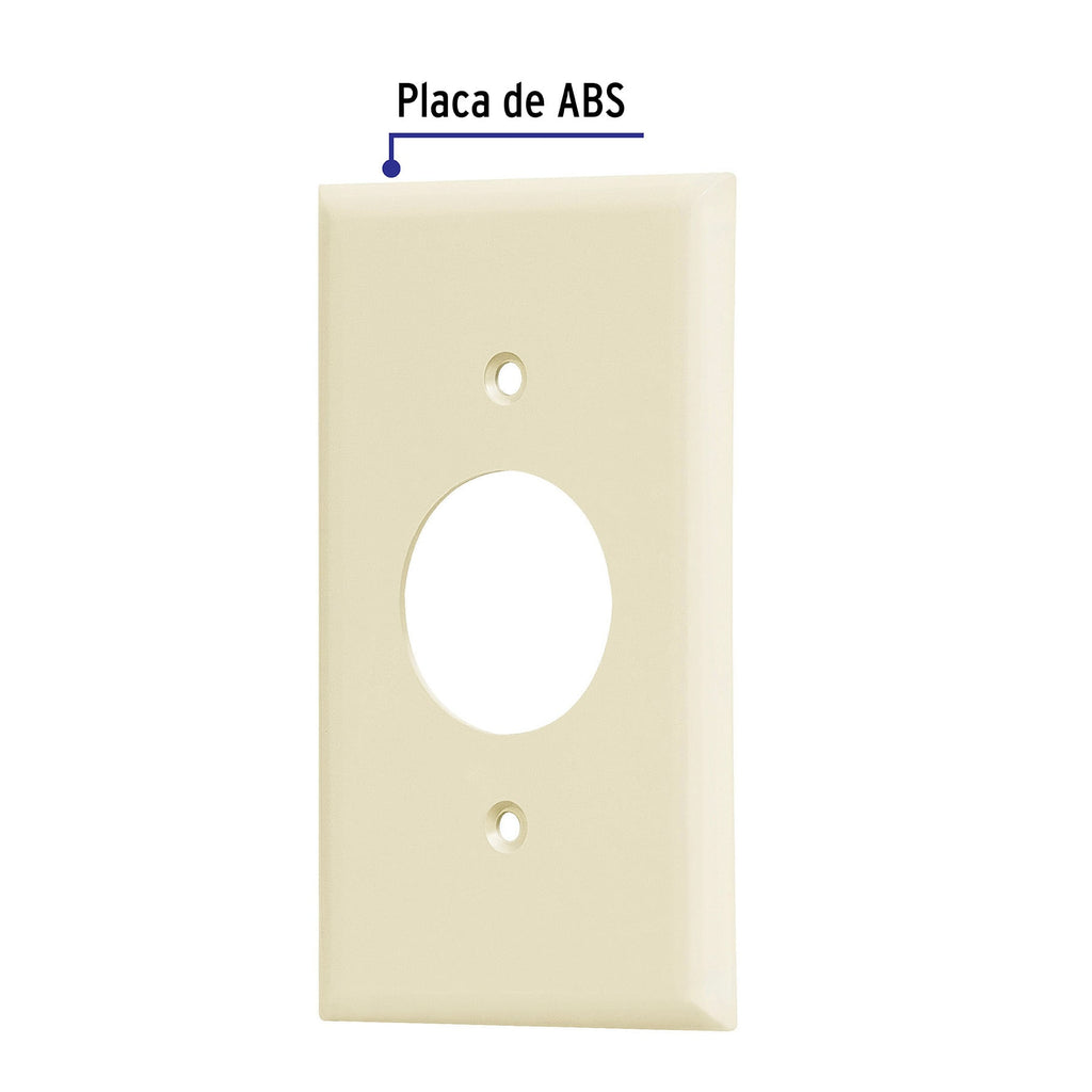 PLACA DE ABS P/CONTACTO,STANDARD, MARFIL 46412 P