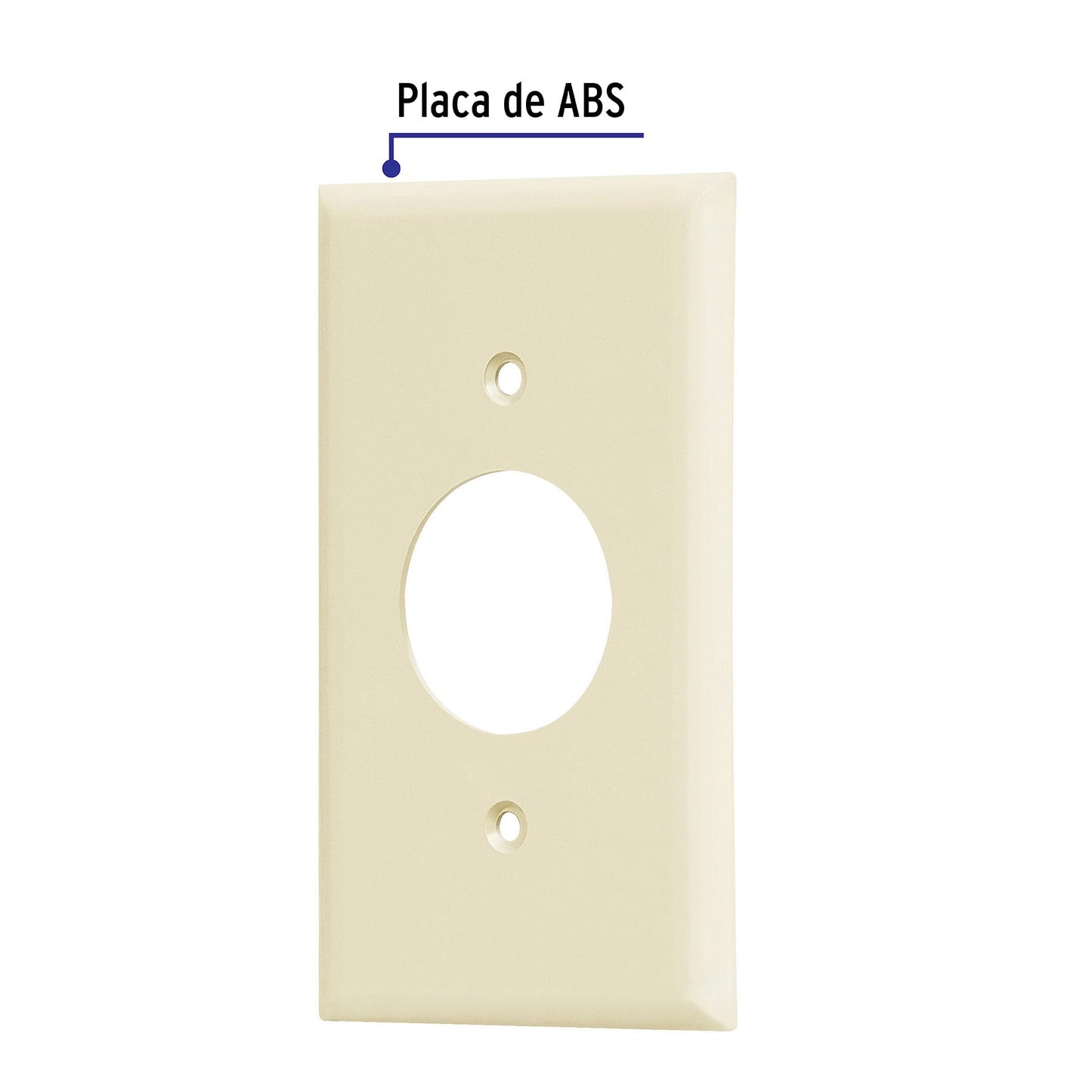 PLACA DE ABS P/CONTACTO,STANDARD, MARFIL 46412 P