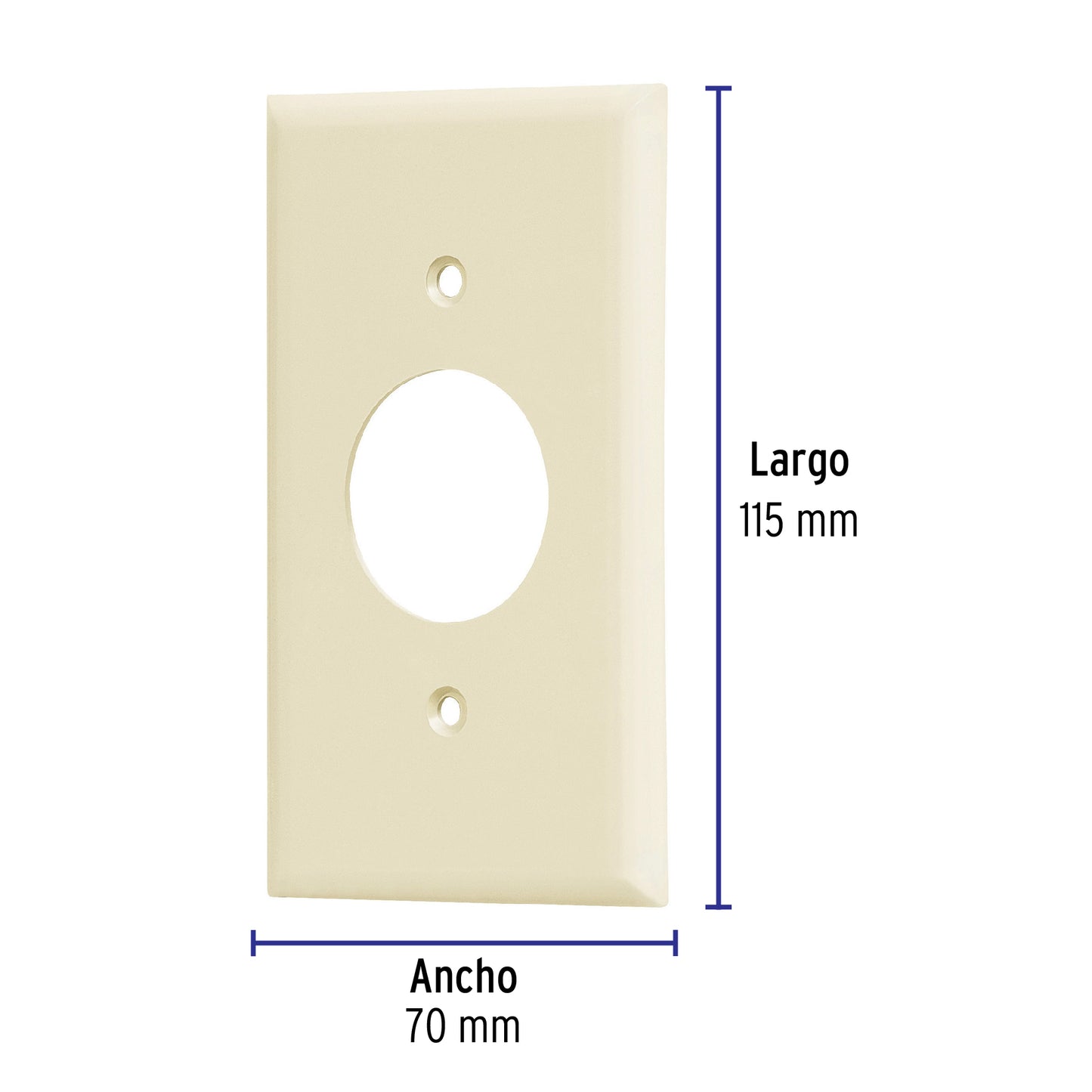 PLACA DE ABS P/CONTACTO,STANDARD, MARFIL 46412 P