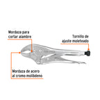 PINZA DE PRESIÒN 10'' MORDAZA CURVA, TIPO JAPONÈS, TRUPER 103207 P