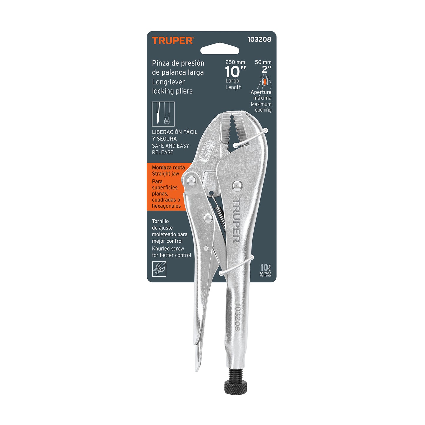 PINZA DE PRESIÒN 10'' MR, TIPO JAPONÈS, TRUPER 103208 *