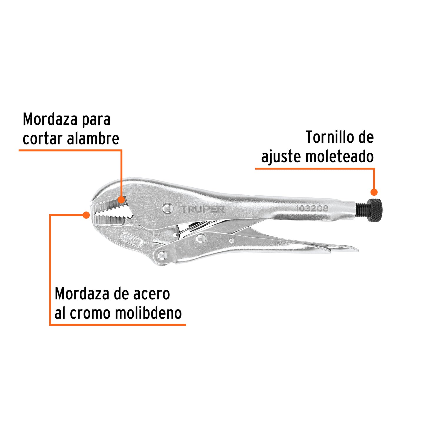 PINZA DE PRESIÒN 10'' MR, TIPO JAPONÈS, TRUPER 103208 *