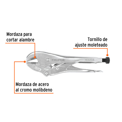 PINZA DE PRESIÒN 10'' MR, TIPO JAPONÈS, TRUPER 103208 *