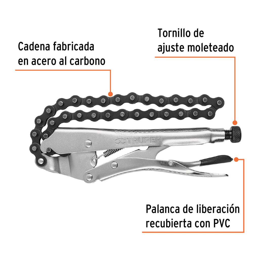 PINZA DE PRESIÒN 8'' DE CADENA, TRUPER 17438 P