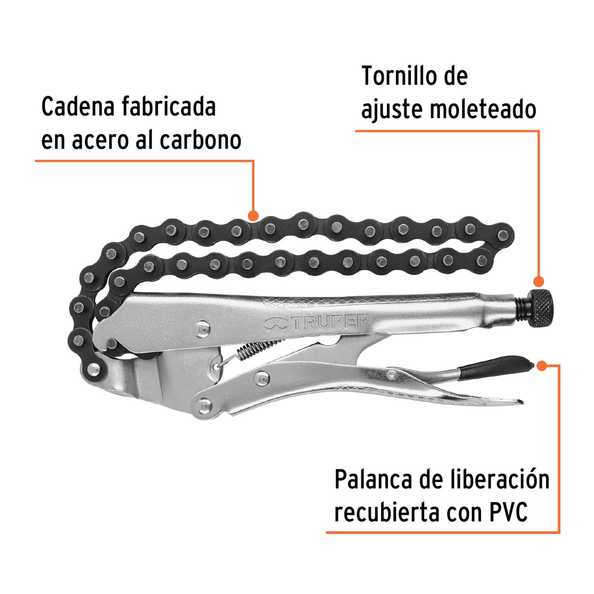 PINZA DE PRESIÒN 8'' DE CADENA, TRUPER 17438 P