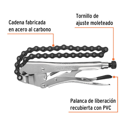 PINZA DE PRESIÒN 8'' DE CADENA, TRUPER 17438 P