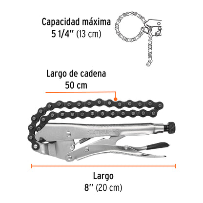 PINZA DE PRESIÒN 8'' DE CADENA, TRUPER 17438 P