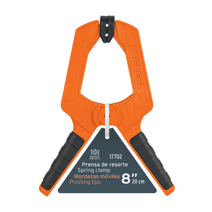 PRENSA DE RESORTE DE 8'', CUERPO DE NYLON CON MANGO DE TPR 17702 P