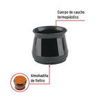 CAJA CON 24 PROTECTORES PARA PATAS DE SILLA, NEGRO 49847 *