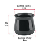 CAJA CON 24 PROTECTORES PARA PATAS DE SILLA, NEGRO 49847 *