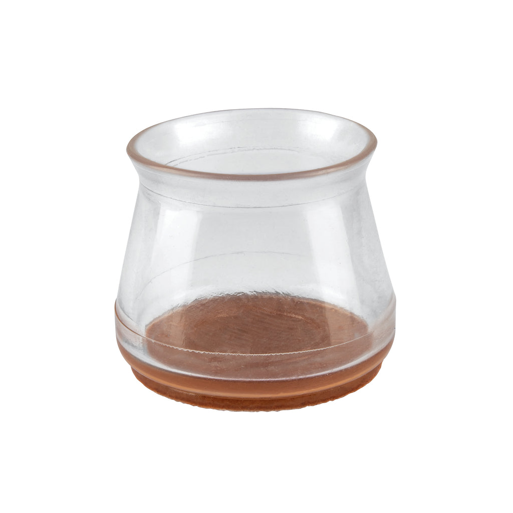 CAJA CON 24 PROTECTORES PARA PATAS DE SILLA, TRANSPARENTE 49846 *
